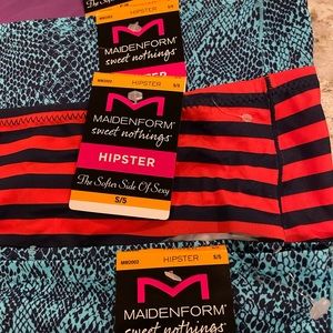 Bundle of 4 Maidenform Sweet Nothings Hipster Panties - Small